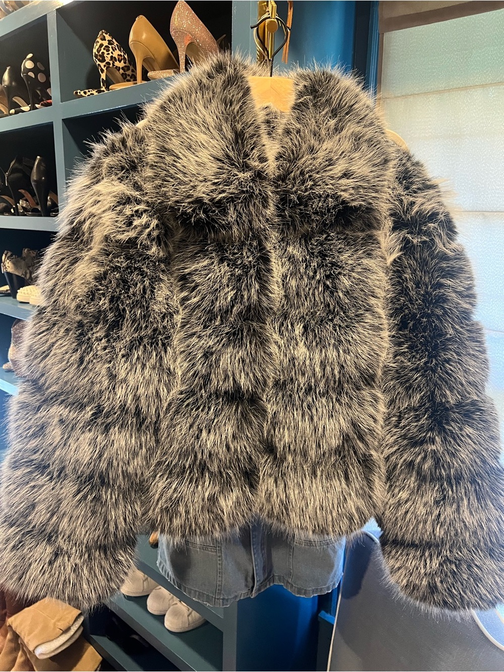 Faux Fur Crop Jacket by Miss Rosier